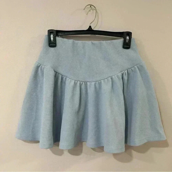 NWT SHEIN Light Blue Elastic Waist Mini Skirt Women’s Size Medium - Picture 1 of 5